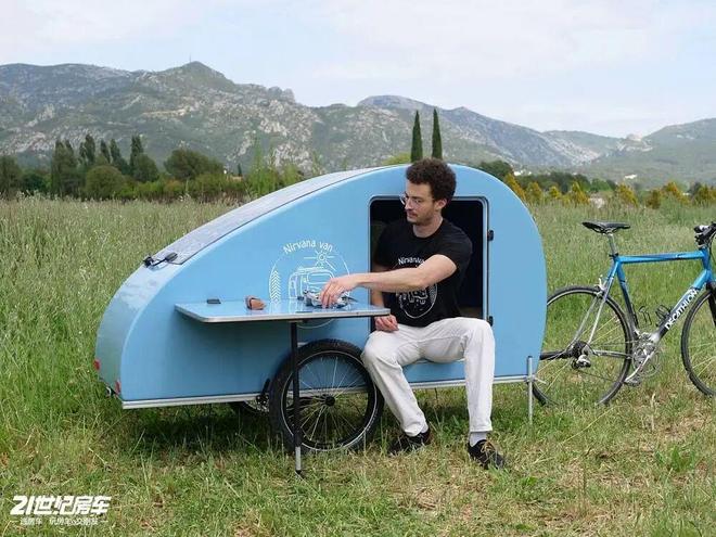 式浪漫！Nirvana Van自行车移动小窝不朽情缘网站29万元起54kg水滴房车的法(图4)